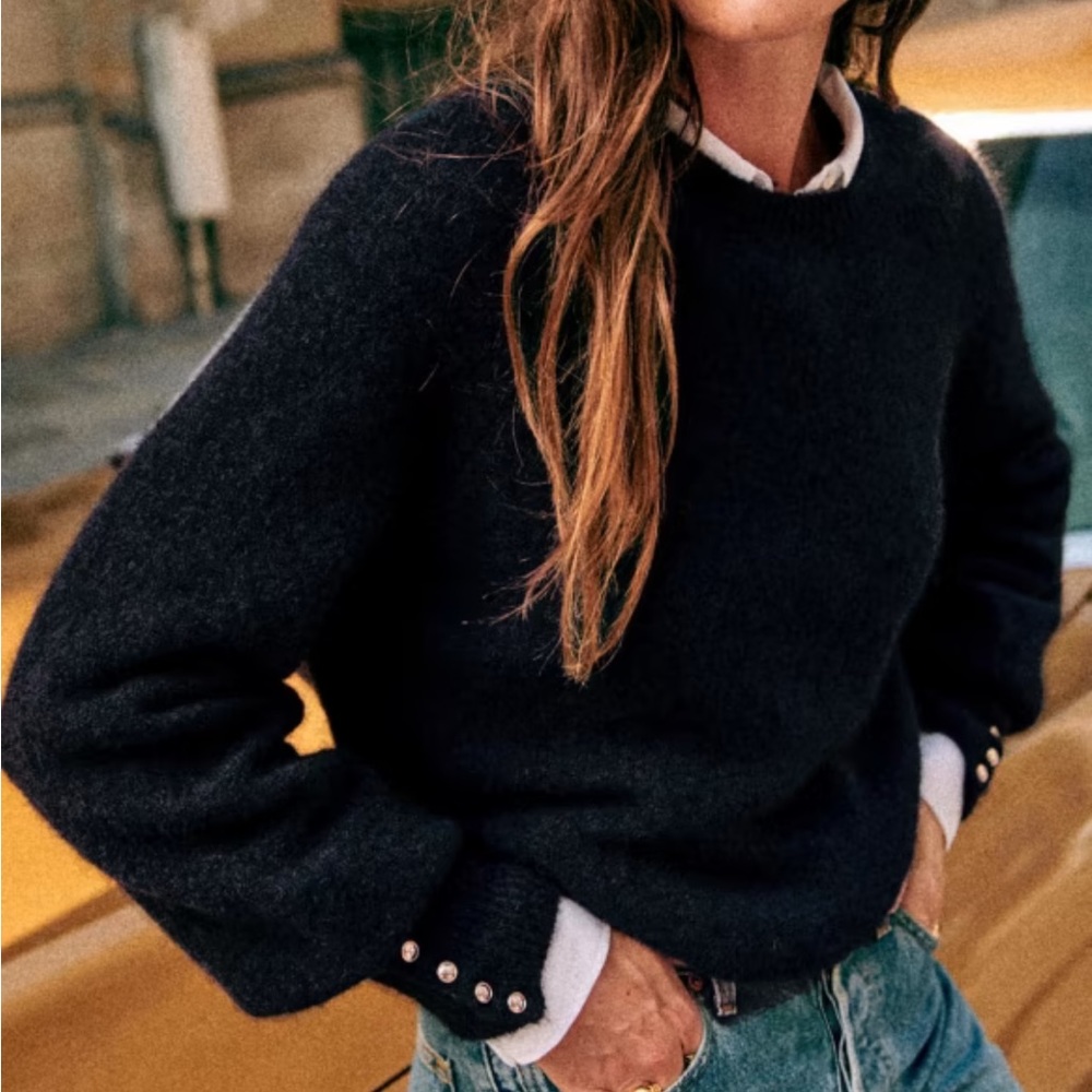 Sezane Louise jumper - super kid mohair - navy